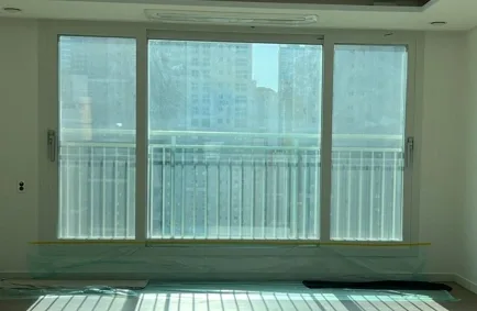 화성 아파트 발코니 통유리 창호 외부 조망